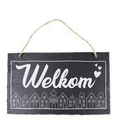 Leisteen Bordje Welkom